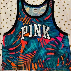 PINK VS ☀️ 🌴 TROPICAL PRINT TANK TOP